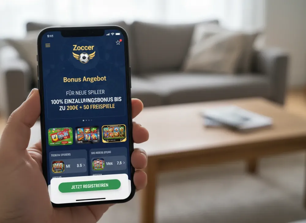 Zoccer bonus Angebot für neue Spieler erklärt